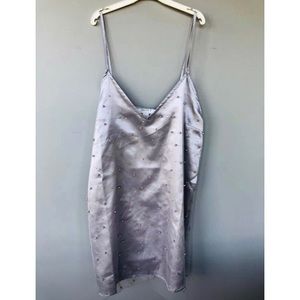 Silver Beaded Shift Dress